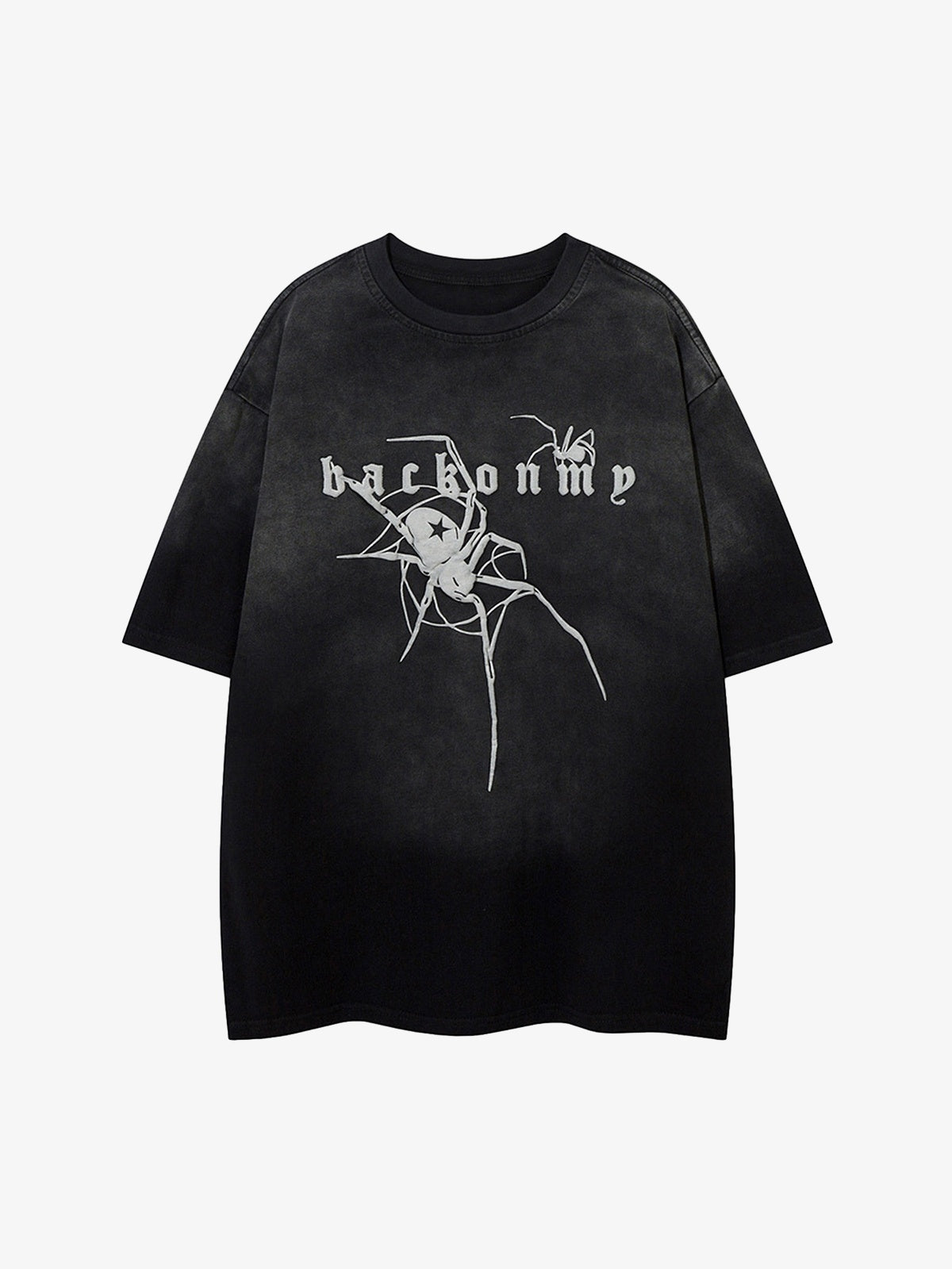 Retro High Street Spider Pattern Foam T-shirt