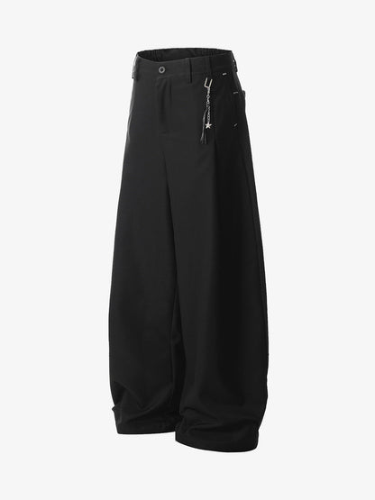 Elastic Waistband Barrel Pants - 2425