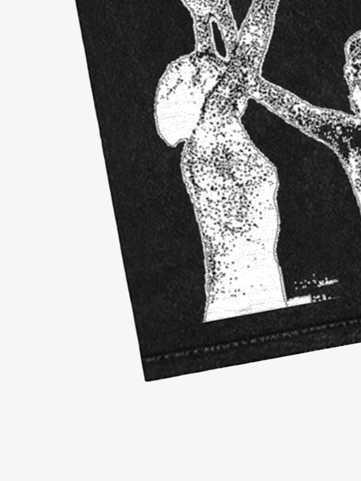 Thesupermade Washed Graphics Fun Letter Print T-shirt