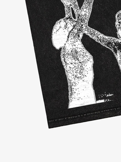 Thesupermade Washed Graphics Fun Letter Print T-shirt