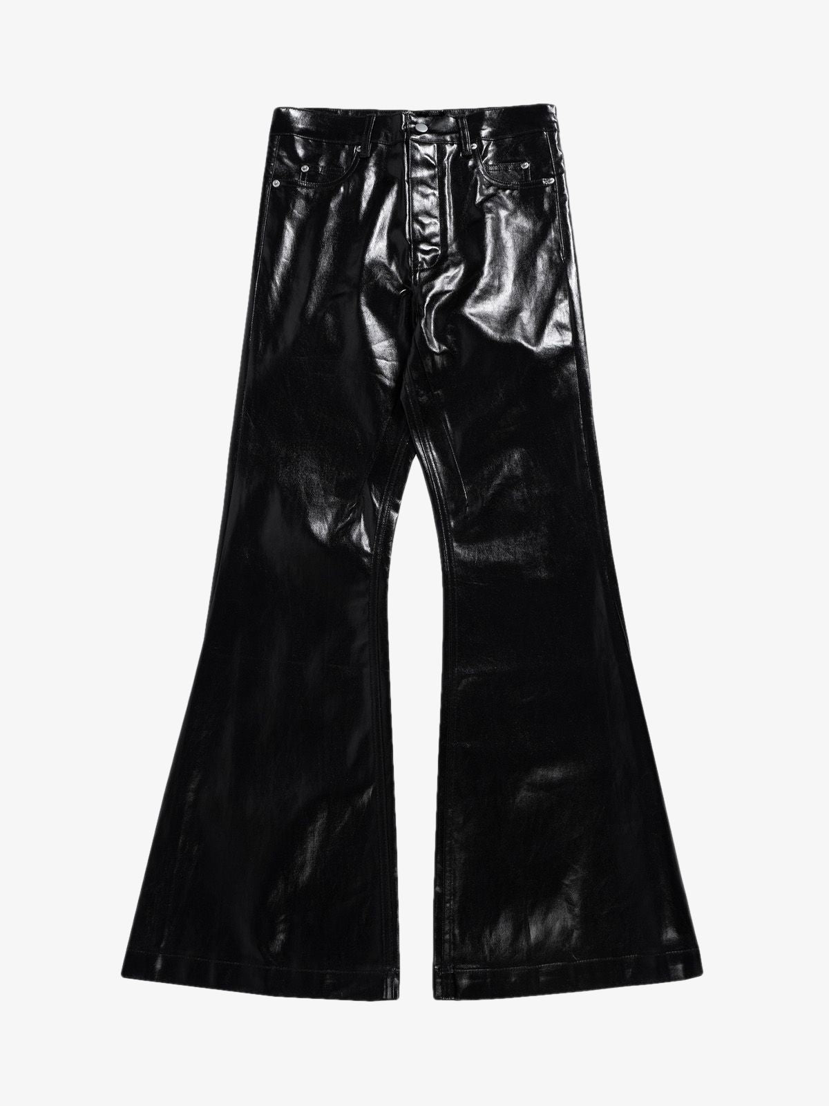 Thesupermade Glossy Patent Leather Flare Pants - 2396