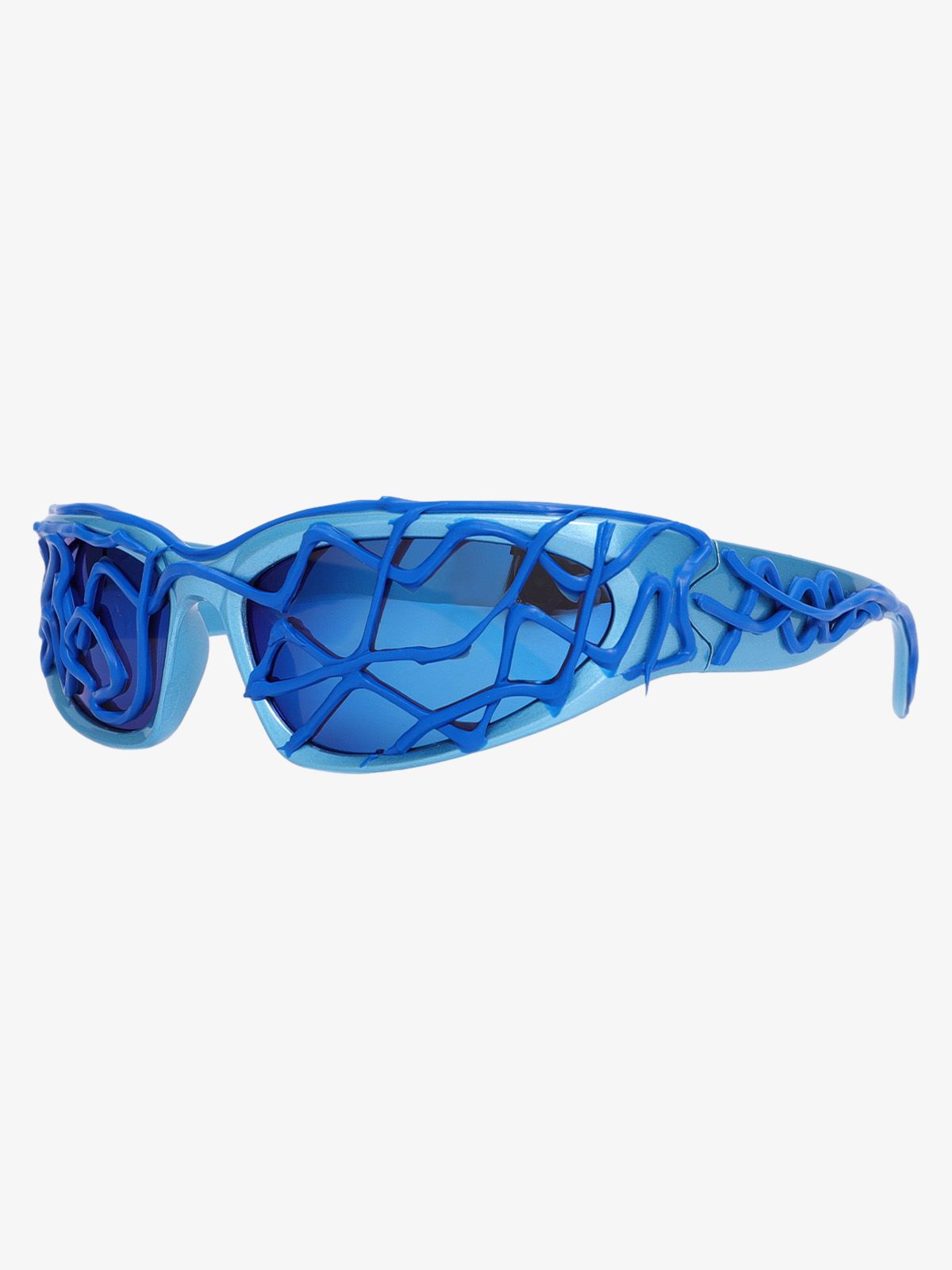 Futuristic Wavy Frame Sunglasses