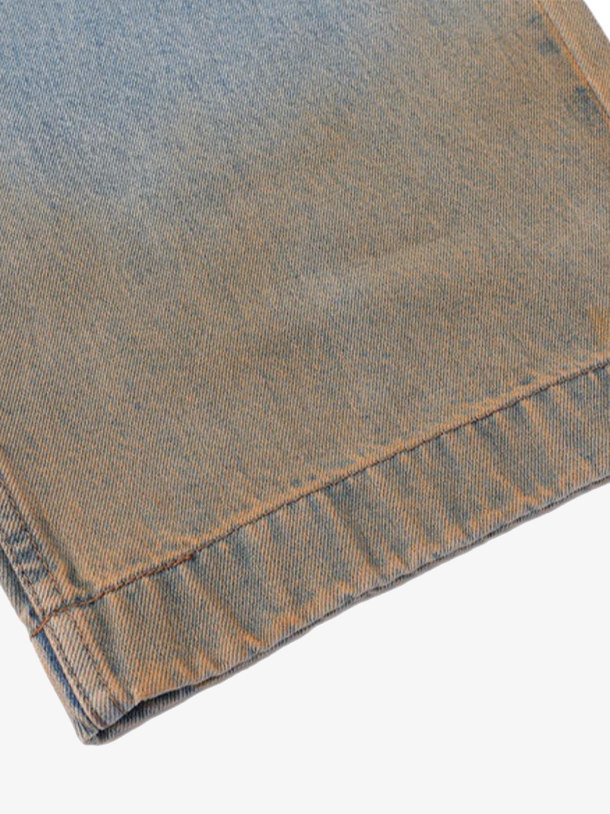 Distressed Washed Detachable Jeans