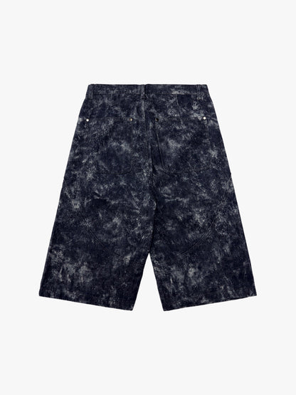 Original Oversized Denim Hoodie And Shorts Set