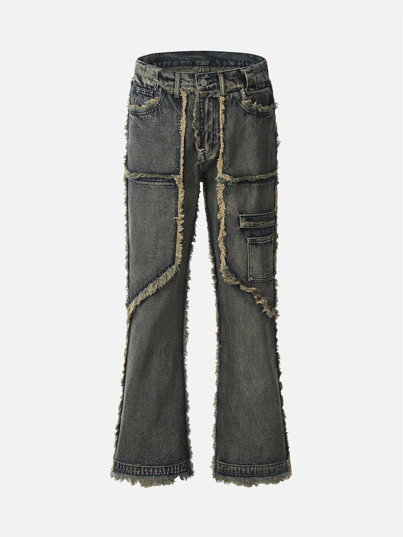 Thesupermade Old Raw Hem Straight Leg Micro Flare Jeans - 1960