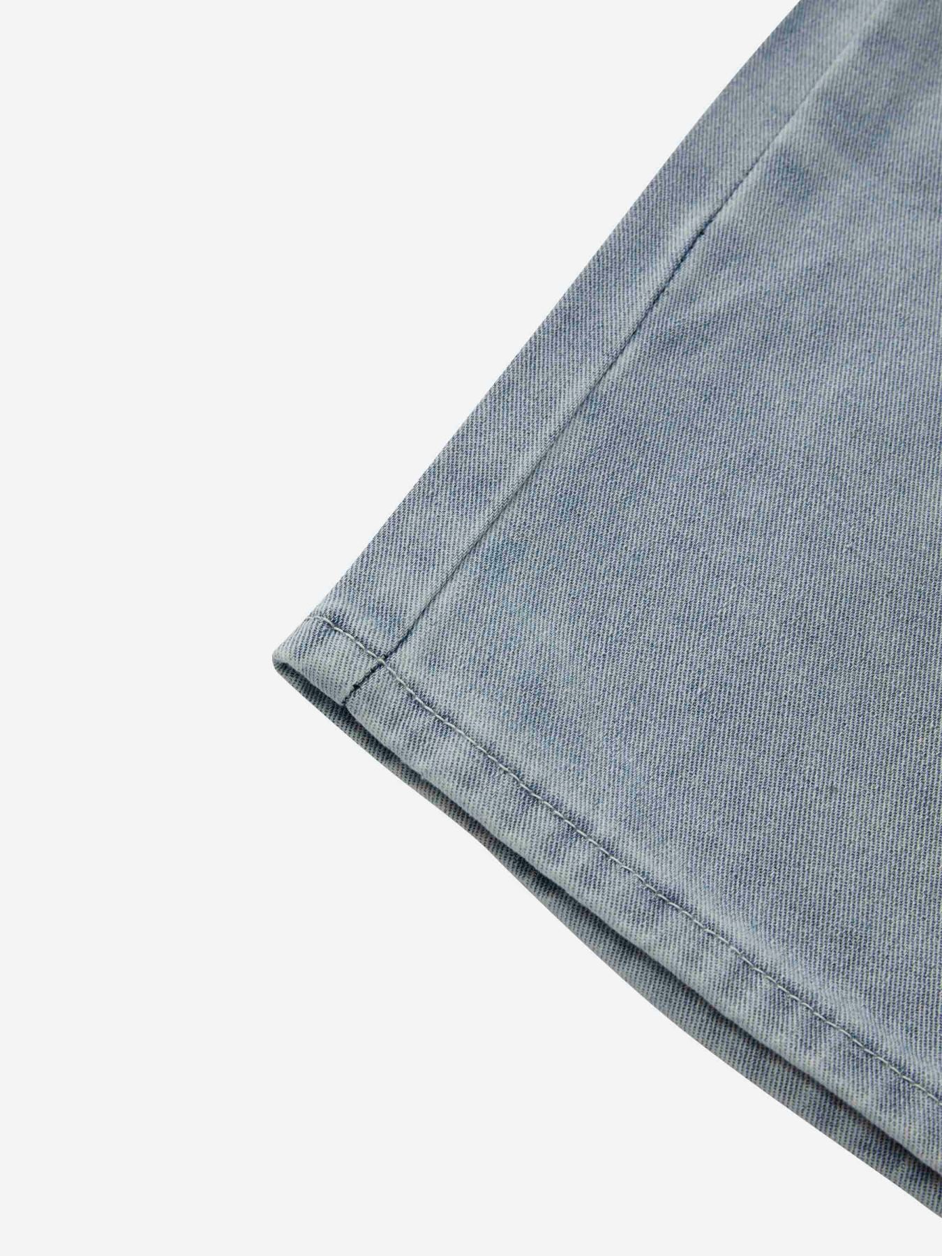 Thesupermade Printed Denim Shorts