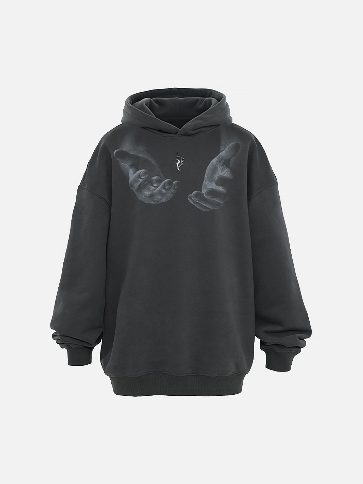 Thesupermade Monogram Embroidered Hand Print Hoodie - 1876