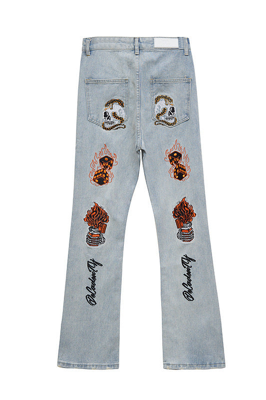 Thesupermade High Street Embroidery Retro Jeans - 1574