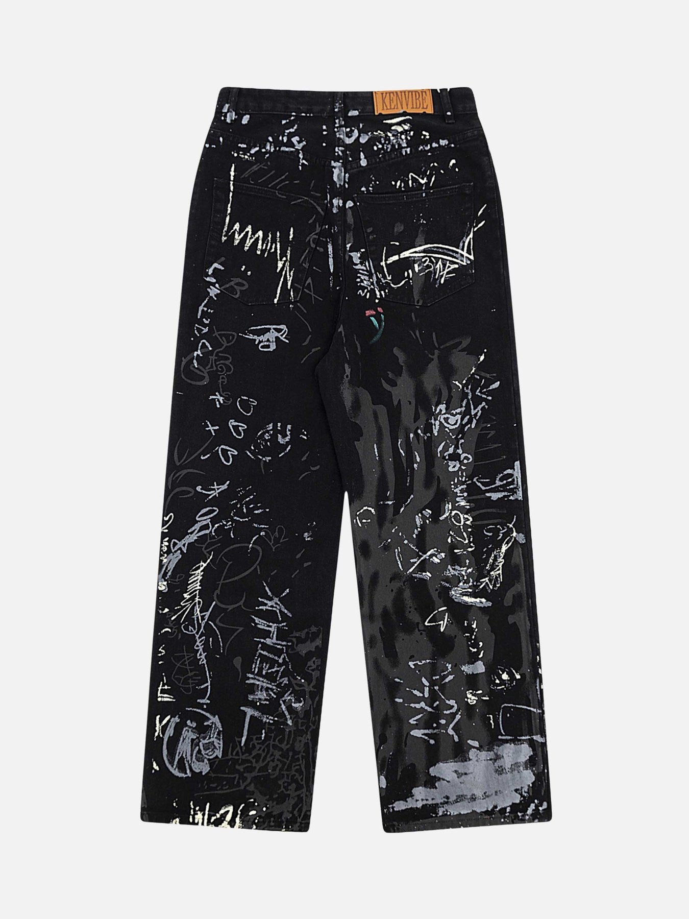 Thesupermade American Graffiti Letter Print Jeans - 1914
