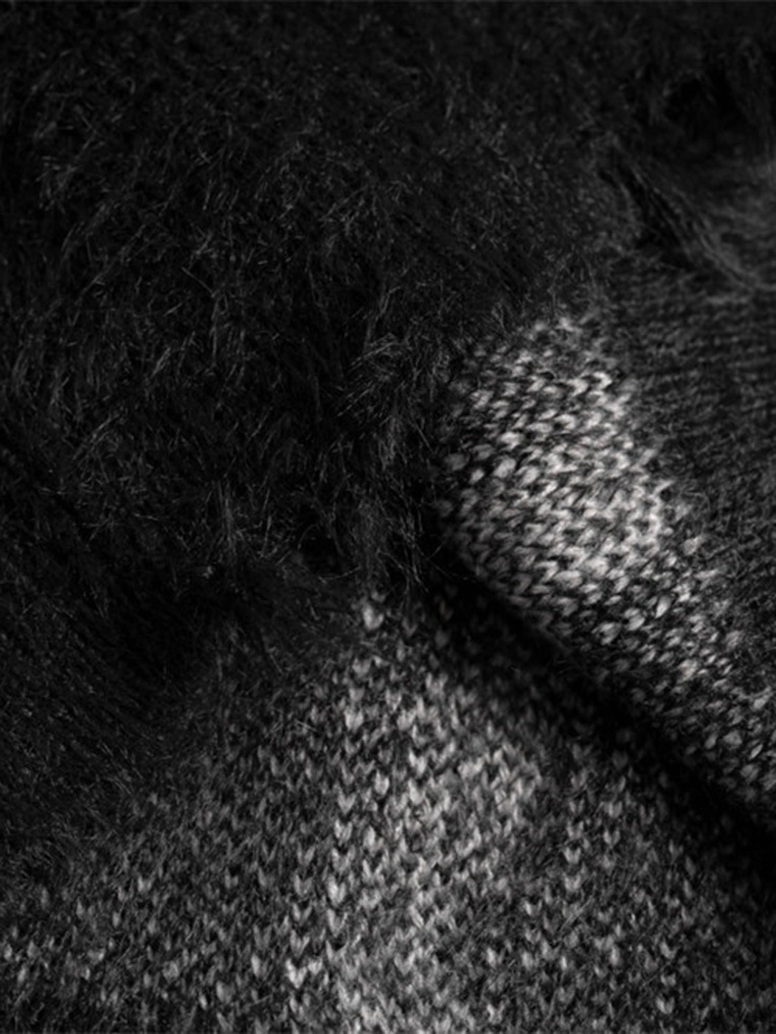 Thesupermade Rip Damage Design Turtleneck Knitwear Sweater - 1525