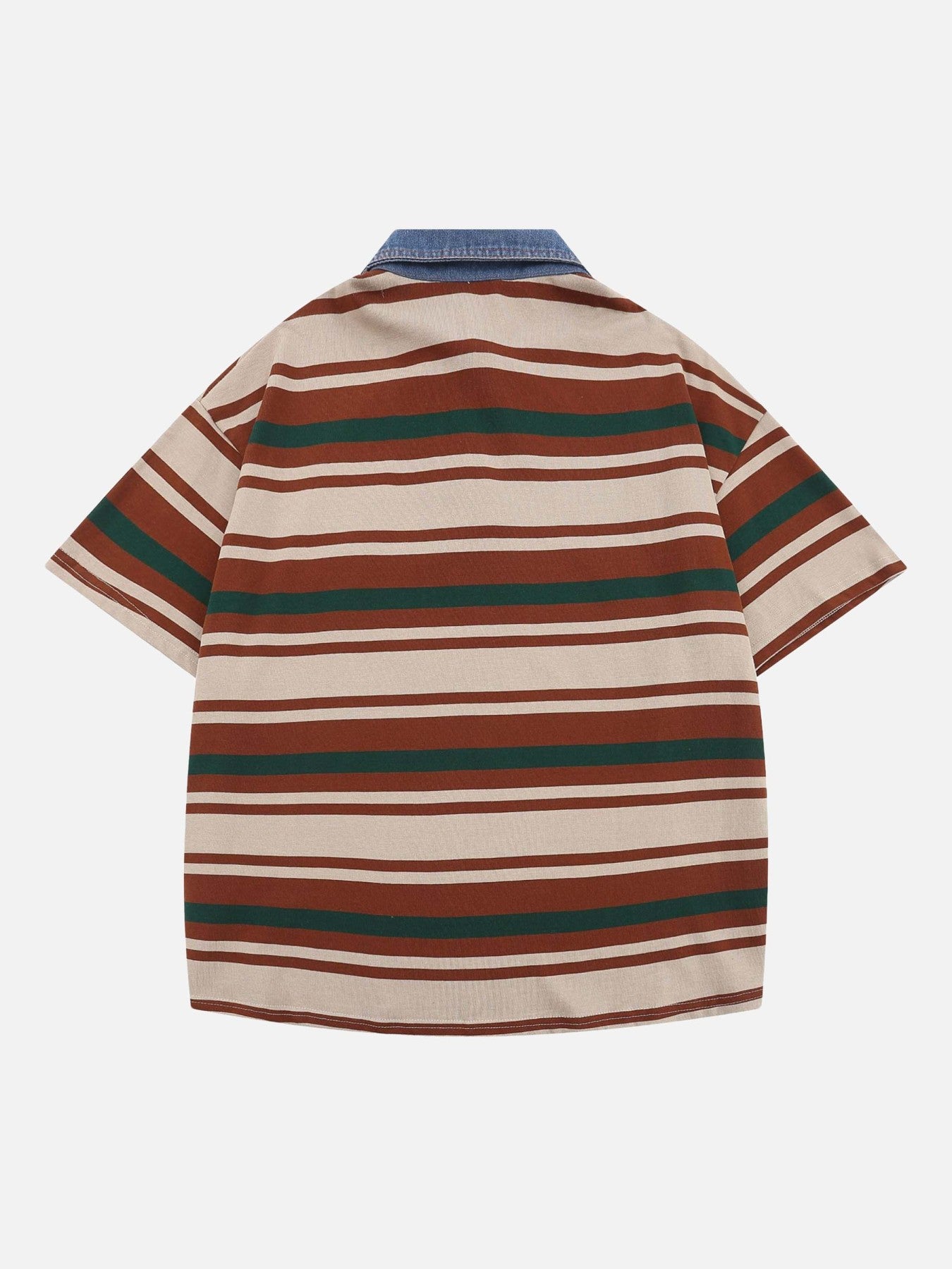 Thesupermade Vintage Striped Polo Shirt
