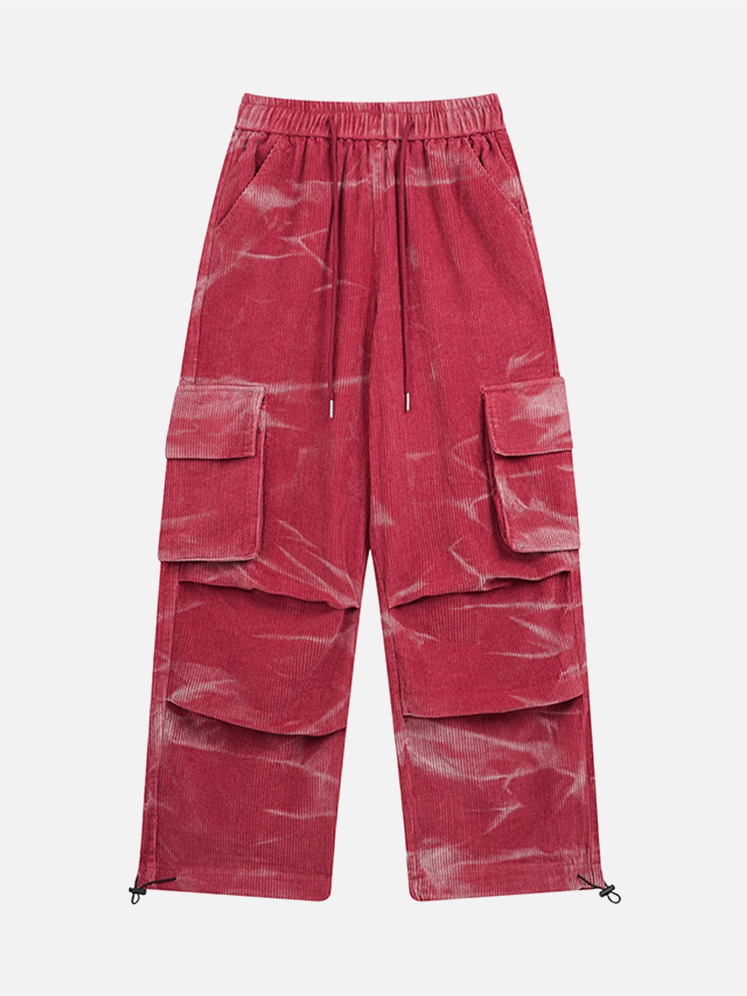 Thesupermade Tie-Dye Pleated Corduroy Multi-Pocket Track Pants - 1880