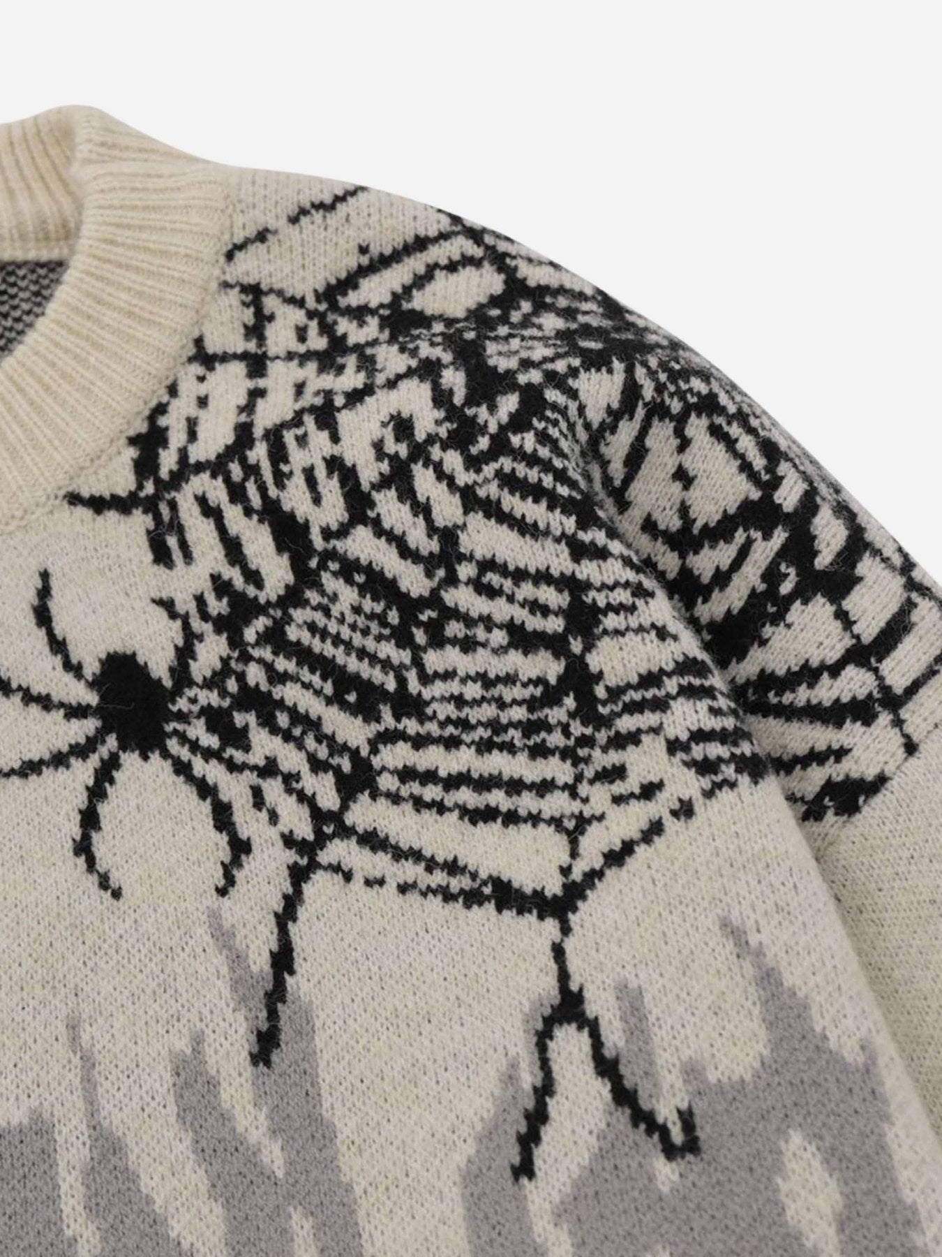 Thesupermade High Street Spider Web Jacquard Sweater - 1976