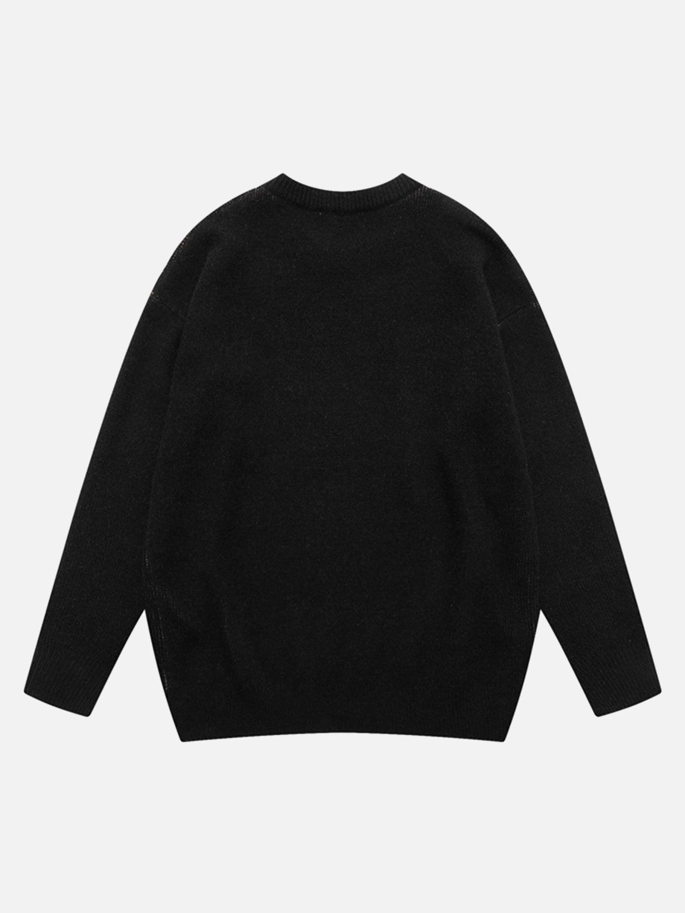 Thesupermade Street Vintage Character Knit Sweater
