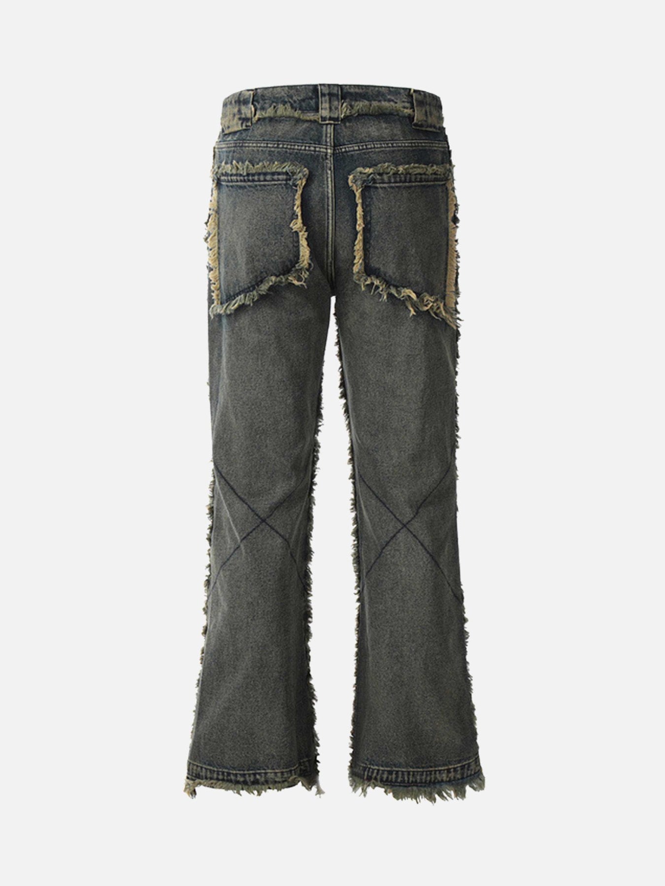 Thesupermade Old Raw Hem Straight Leg Micro Flare Jeans - 1960