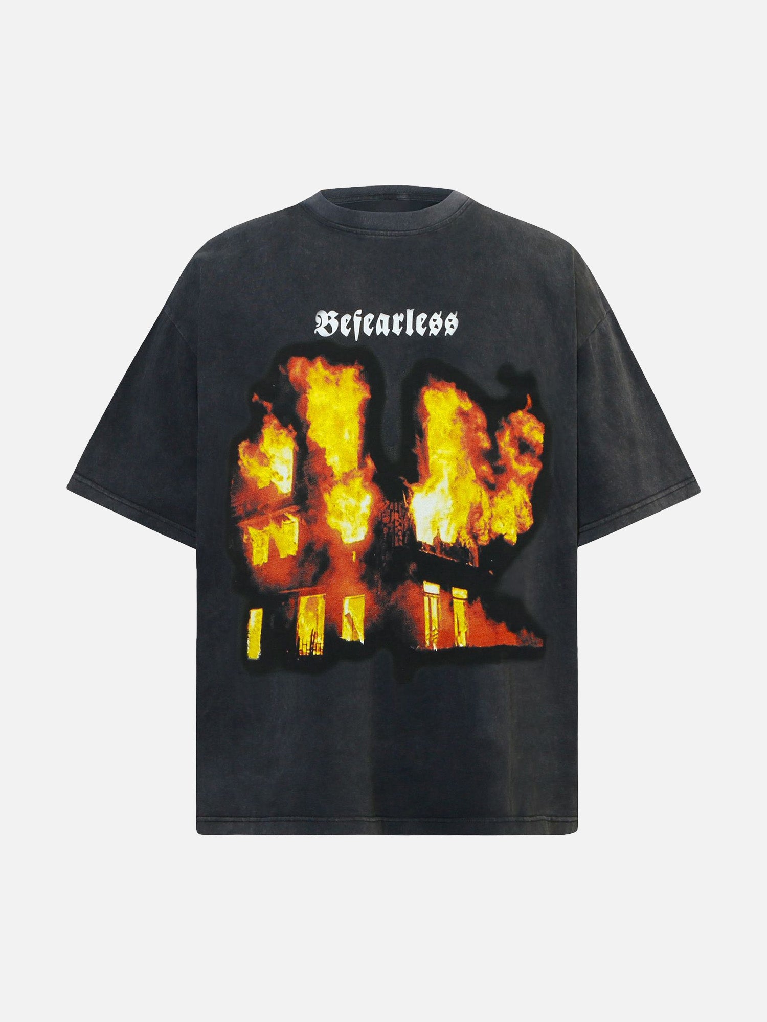 Thesupermade American High Street Burning Hip Hop T-shirt