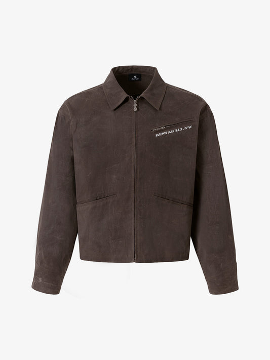 Vintage Washed Batik Spray Color Work Jacket 