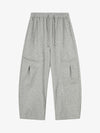 Riveted Pleated Drawstring Scimitar Casual Pants 