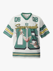 Sports Jersey V-Neck T-Shirt 