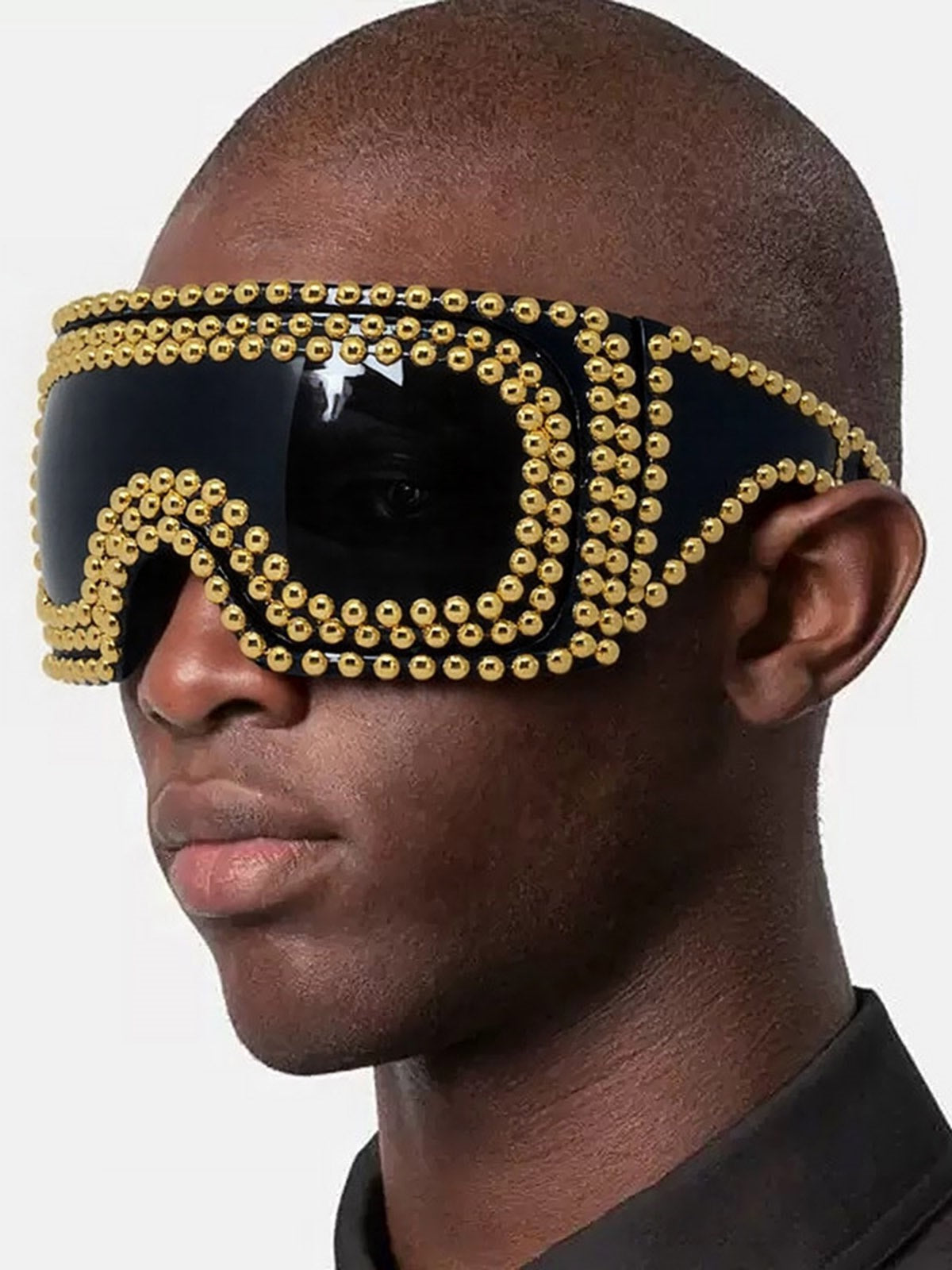 Punk Party Oversized Square Studded Sunglasses 