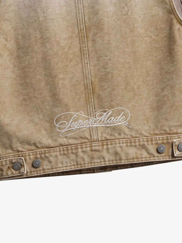 Vintage Washed Distressed Canvas Workwear Cargo Set