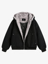 Thesupermade Fur Hooded Zip Up Quilted Jacket - 2510 
