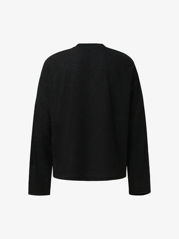 Cat Print Long-Sleeved T-Shirt 