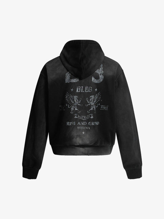 Street Spray Paint Print Hoodie 