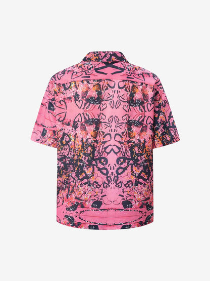 Graffiti Print Short-sleeved Shirt 