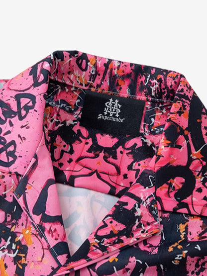 Graffiti Print Short-sleeved Shirt 