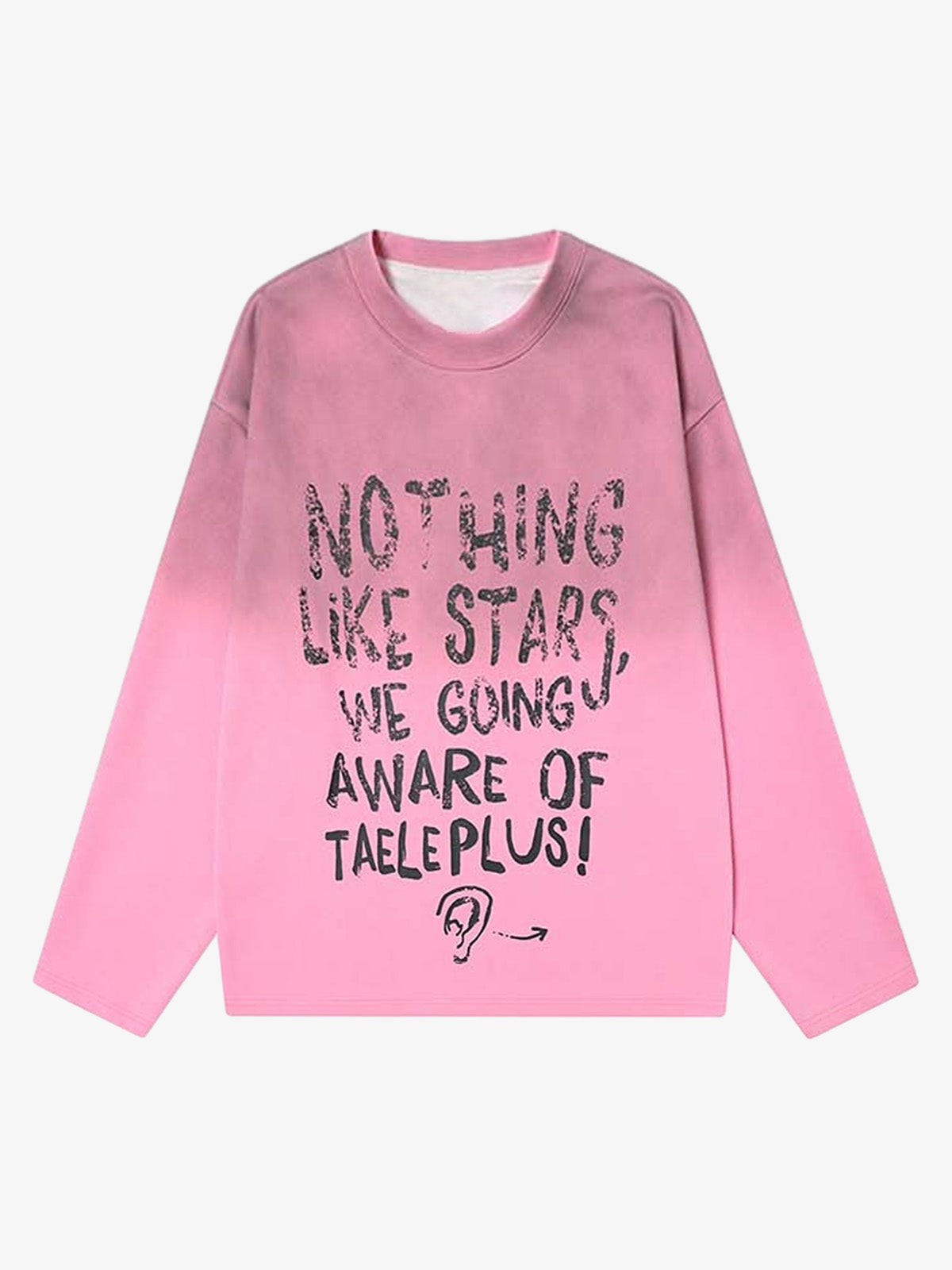 Distressed Washed Letter Print Dirty T-shirt 