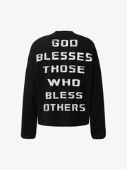 Street Cross Lettering Print Long-Sleeved T-Shirt 