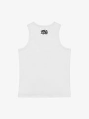 Gothic Lettering Embroidered Ribbed Vest - 2522 