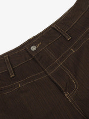 Vintage Contrast Thread Barrel Pants 
