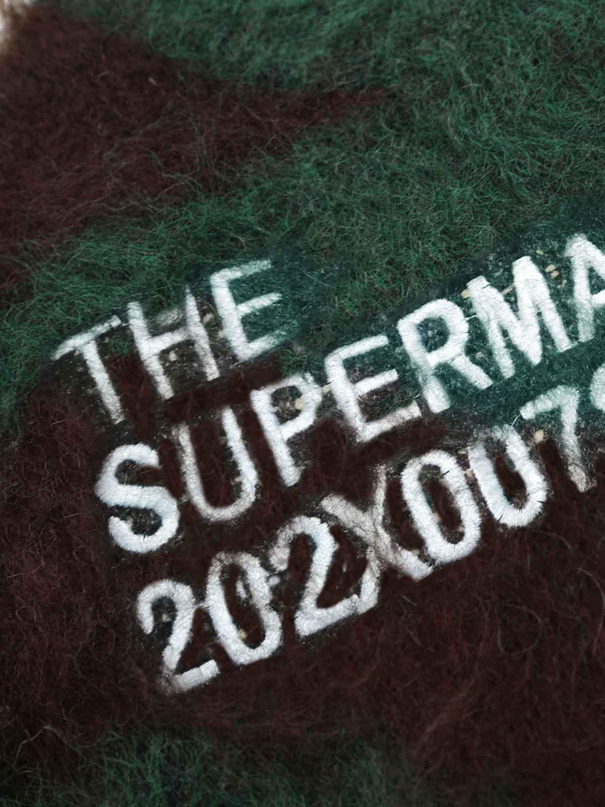 Embroidered Camouflage Shaggy Knitted Sweater 