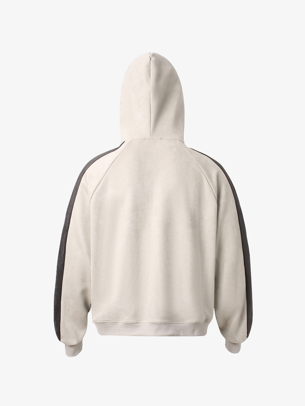 Suede Foam Letter Patchwork Zipper Shorts Jacket 