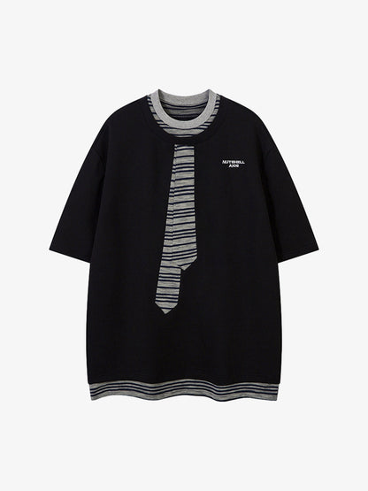 High Street Tie Embroidered Design T-shirt 