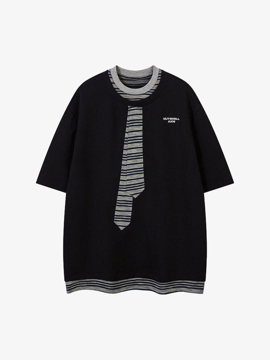 High Street Tie Embroidered Design T-shirt 