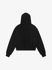 Street Hip-Hop Rhinestone Cropped Zip Up Hoodie 