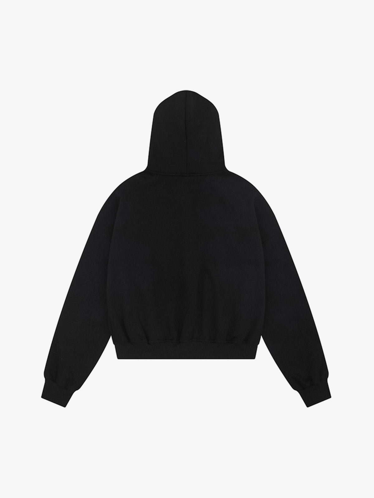 Street Hip-Hop Rhinestone Cropped Zip Up Hoodie 