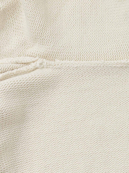 Jacquard Hooded Knit Cardigan