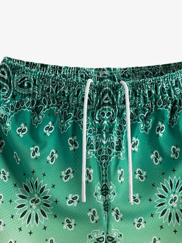 Pantalones cortos deportivos con estampado paisley