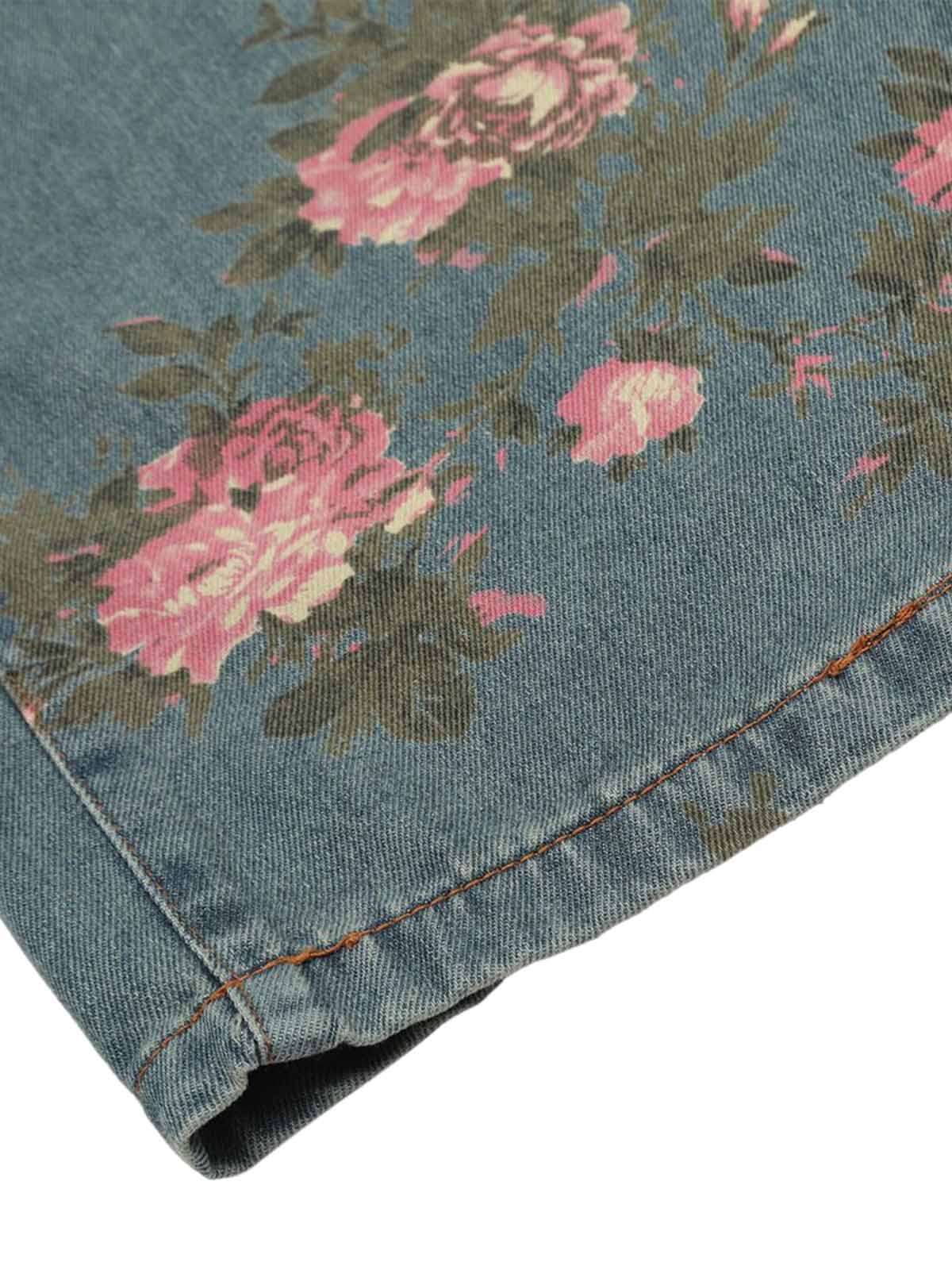 Thesupermade Floral Print Straight Jeans - 2409 