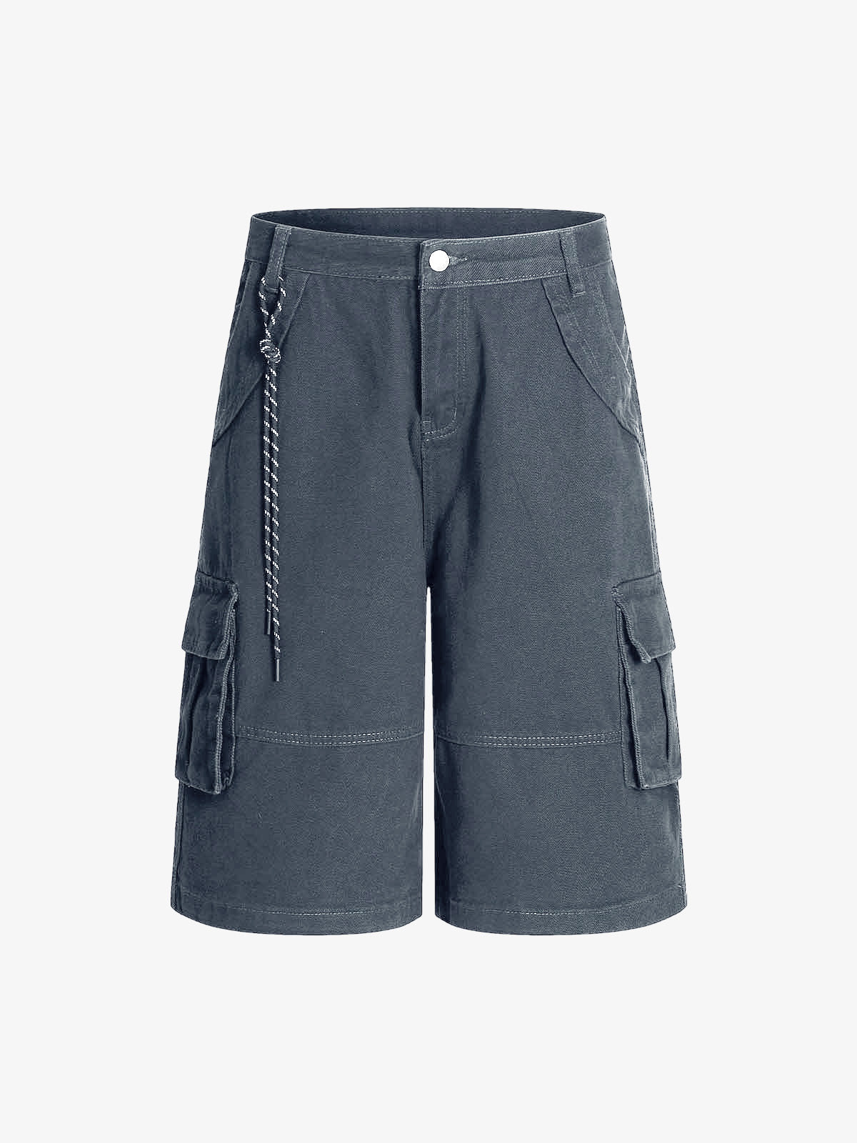 Adjustable Drawstring Cargo Jort 