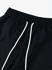Street Patterned Striped Barrel Casual Pants 