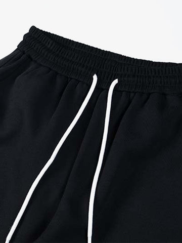 Street Patterned Striped Barrel Casual Pants 