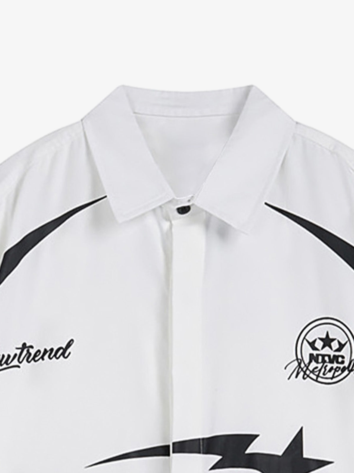 Racing Style Oversized Short Sleeve Shirt 