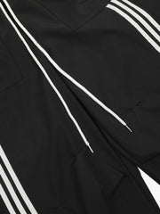 Striped Zip-Up Track Jacket and Wide-Leg Track Pants Set 