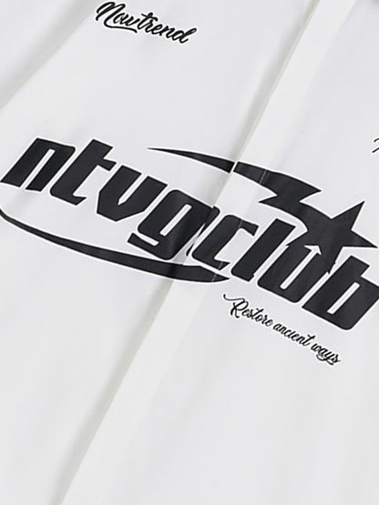 Racing Style Oversized Short Sleeve Shirt 