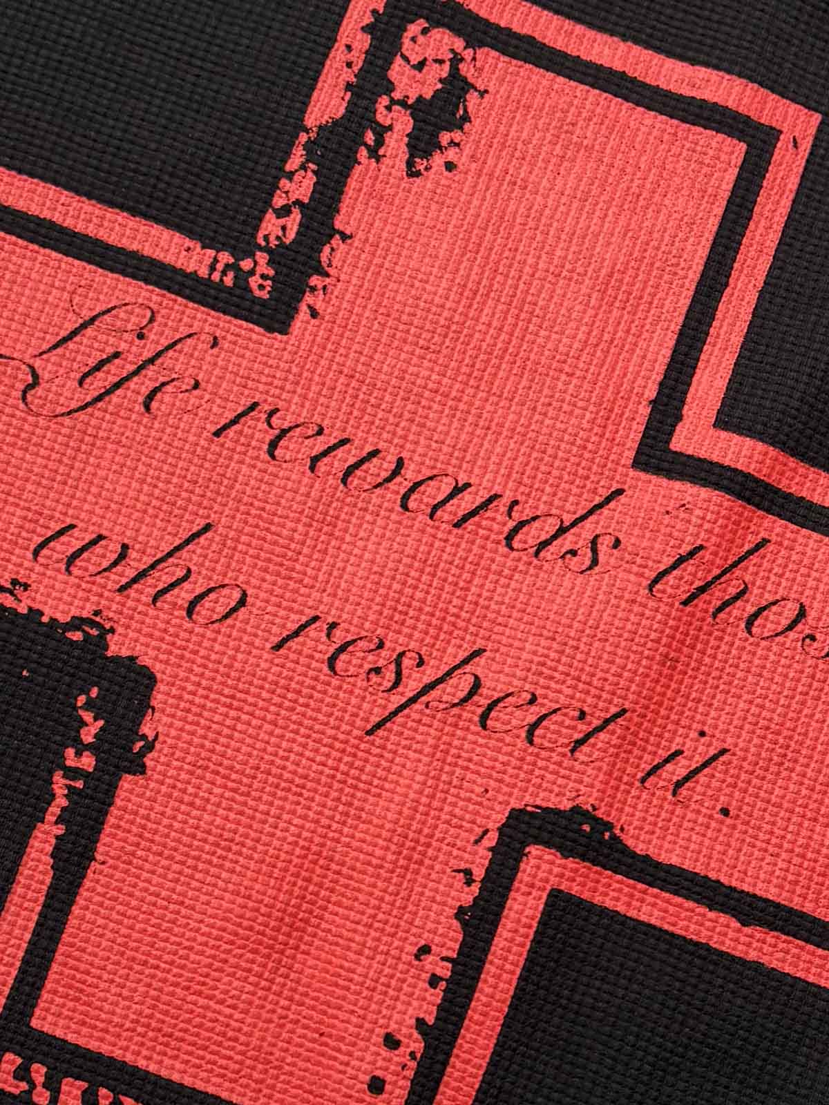 Street Cross Lettering Print Long-Sleeved T-Shirt 